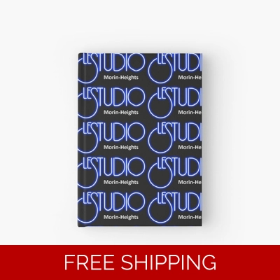 Le Studio Hardcover Journal A White & Blue Multi Logo MH White